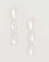 Chico's Silvertone Linear Drop Earrings