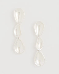 Chico's Silvertone Linear Drop Earrings