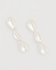 Chico's Silvertone Linear Drop Earrings