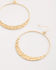 Chico's Hammered Hoop Earrings