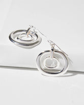 Chico's Silver Tone Drop Pendant Earrings