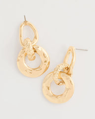 Chico's Golden Link Drop Earrings