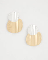 Chico's Crinkle Mixed Metal Earrings