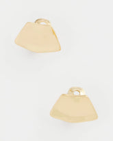 Chico's Gold Fan Clip On Earrings