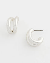 Chico's Silver Double Mini Hoop Earrings