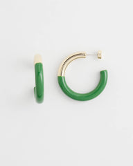 Chico's No Droop™ Green Dipped Hoops