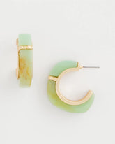 Chico's Aqua Tone Hoop Earrings