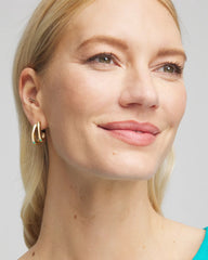 Chico's Gold Double Mini Hoop Earrings