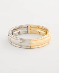 Chico's Mixed Metal Hinge Cuff Bracelet