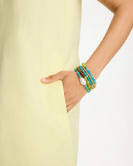 Chico's Multi-Colored Stretch Set of Five Beaded Bracelets