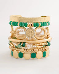 Chico's Genuine Howlite Beaded Stretch Bracelet