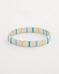 Chico's Glam Teal Slice Stretch Bracelet
