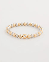 Chico's Mixed Metal Beaded Stretch Bracelet