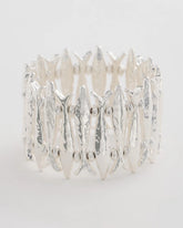 Chico's Silvertone Fish Stretch Bracelet