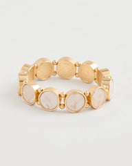 Chico's Pearlescent Goldtone Stretch Bracelet