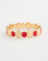 Chico's Red Goldtone Glam Stretch Bracelet