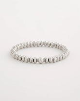 Chico's Silvertone Rounded Stretch Bracelet