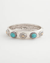 Chico's Turquoise Mixed Metal Bangle