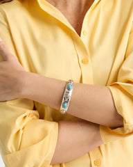 Chico's Turquoise Mixed Metal Bangle