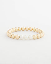 Chico's Goldtone Bead Stretch Bracelet