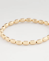 Chico's Goldtone Oval Beaded Stretch Bracelet