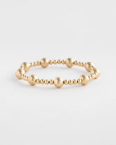 Chico's Gold-tone Medium Bead Stretch Bracelet