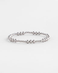 Chico's Silver-tone Small Bead Stretch Bracelet