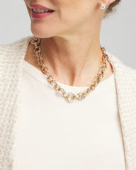Chico's Convertible Tri-Tone Short Necklace