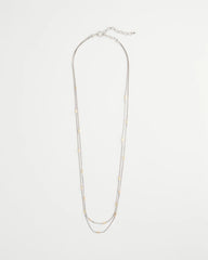 Chico's Mixed Metal Double Strand Necklace