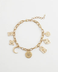 Chico's Gold Celestial Charm Necklace