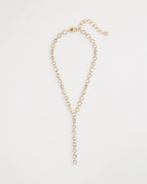 Chico's Bezel Set Goldtone Y-Necklace