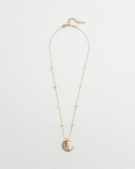 Chico's Gold Moon Pendant Necklace