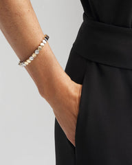 Chico's Silver & Gold Tone Round Stretch Bracelet