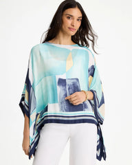 Chico's Woven Crepe Artisanal Poncho