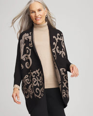 Chico's Ottoman Jacquard Cocoon Cardigan