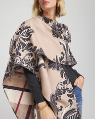Chico's Reversible Printed Fringe Ruana