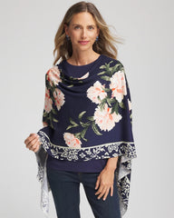 Chico's Asymmetrical Convertible Sweater Poncho