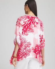 Chico's Coral Reef Motif Poncho