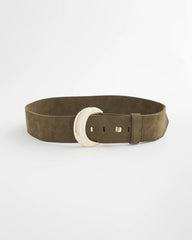 Chico's Green Faux Suede Sash Belt