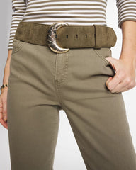 Chico's Green Faux Suede Sash Belt