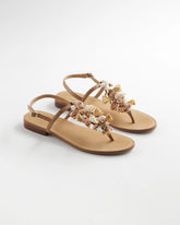 Chico's Beach Seashell T-Strap Sandals