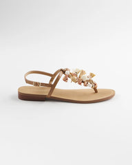 Chico's Beach Seashell T-Strap Sandals