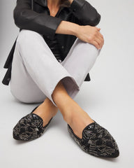 Chico's Gwyn Art Deco Beaded Flats