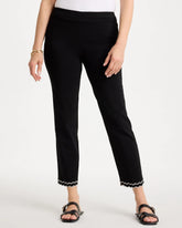 Chico's Contrast Scallop Brigitte™ Slim Crop Pant