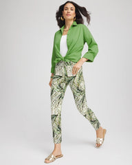 Chico's Brigitte™ Slim Ankle Palm-Print Pants