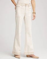 Chico's Colorblock Wide Flare Jeans