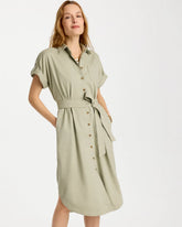 Chico's Dolman Tie Hemp Denim Shirtdress