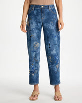 Chico's Relaxed Embroidered Boyfriend Jean