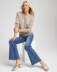 Chico's Floral Sequined Pullover