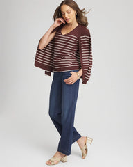 Chico's Ella Striped Sweater Tank